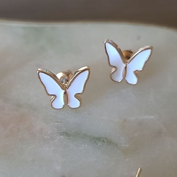 💲6️⃣ Bundled ✔️Set Heart & Butterfly Earrings Cute Valentines Gift - - Picture 5 of 6